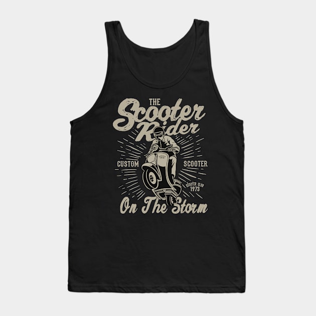 Scooter Rider Tank Top by PaunLiviu